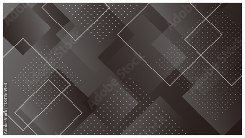 ビジネス、テクノロジー系の幾何学グラデーション背景 黒