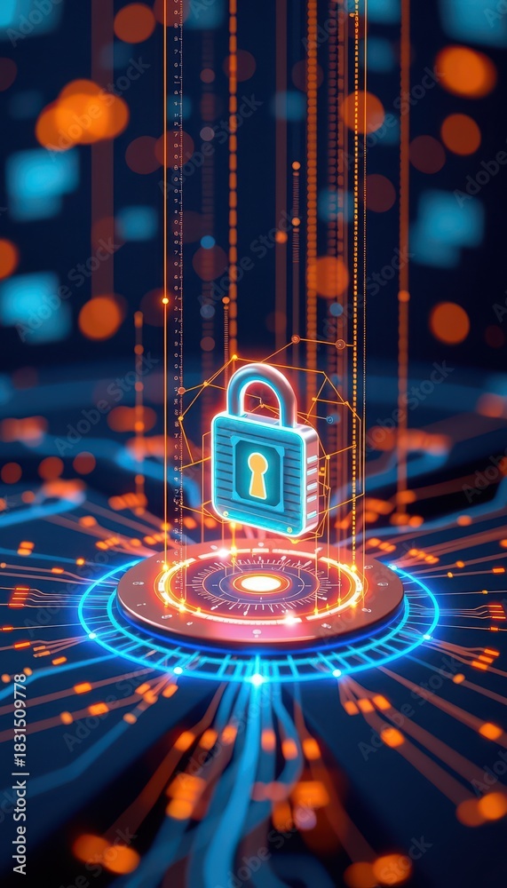 Fototapeta premium Insurance Management System Realtime Cybersecurity Monitoring