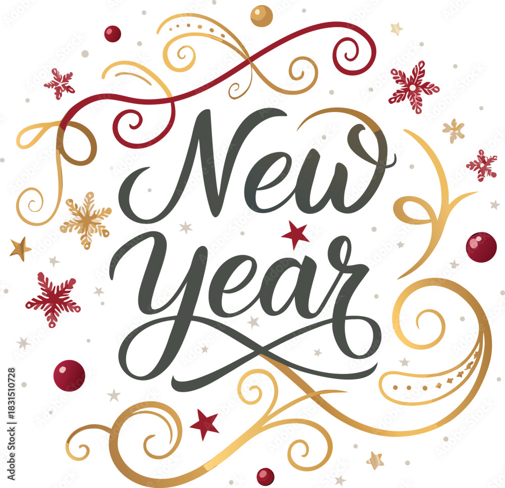 Obraz premium We wish you a New Year event greeting card design template with light sparkle firework on blue background. New Year start concept