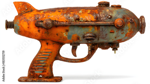 Retro rusty space ray gun