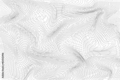 Abstract topographic map background white grid terrain vector illustration for presentations and modern designs EPS vector