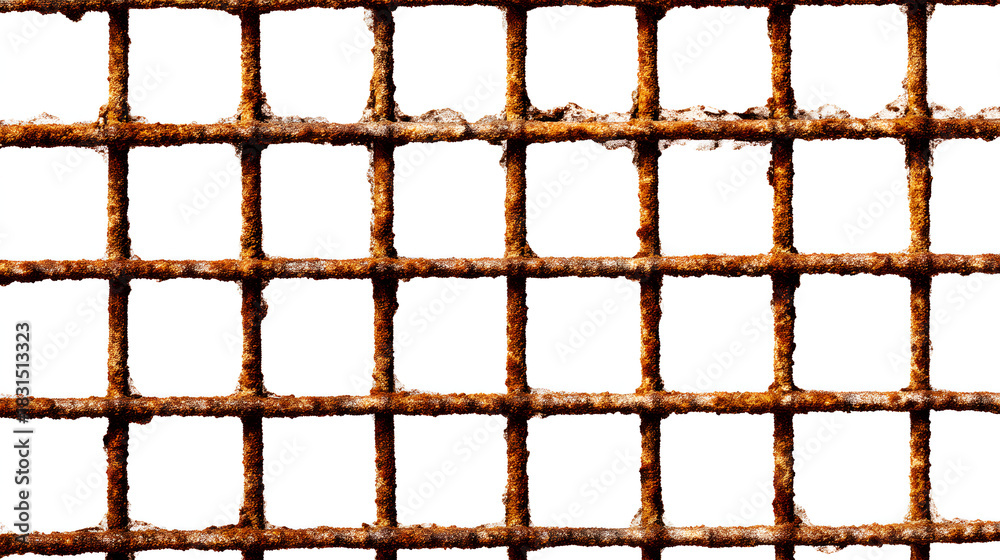 Fototapeta premium Rusty Metal Grid Texture
