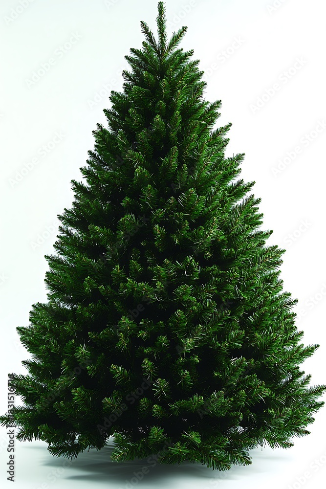 Fototapeta premium Elegant artificial Christmas tree ready for holiday decorations brings festive cheer to your modern home decor
