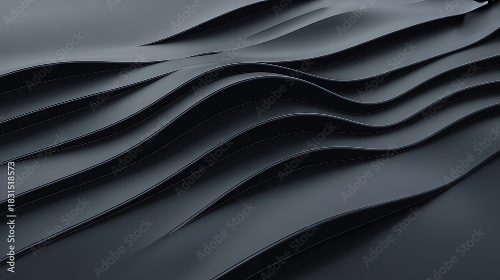 Obraz premium Elegant flowing dark curves create a dynamic, modern background for your creative projects and design needs