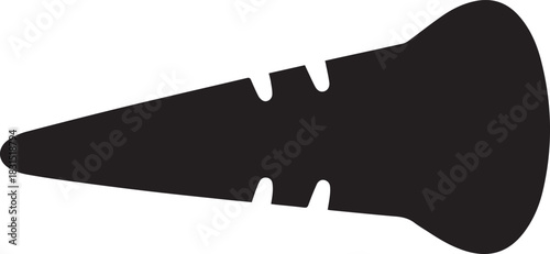 Snowman nose silhouette vector flat illustration design