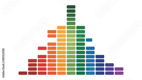 Rainbow Sound Wave: A vibrant sound wave in rainbow hues rises and falls, capturing the dynamic energy of sound. Expressing the essence of audio and visual symphony.
