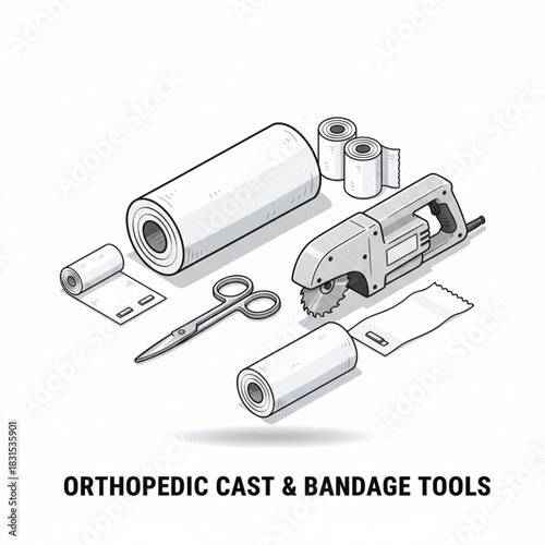 vector illustration bandage tools