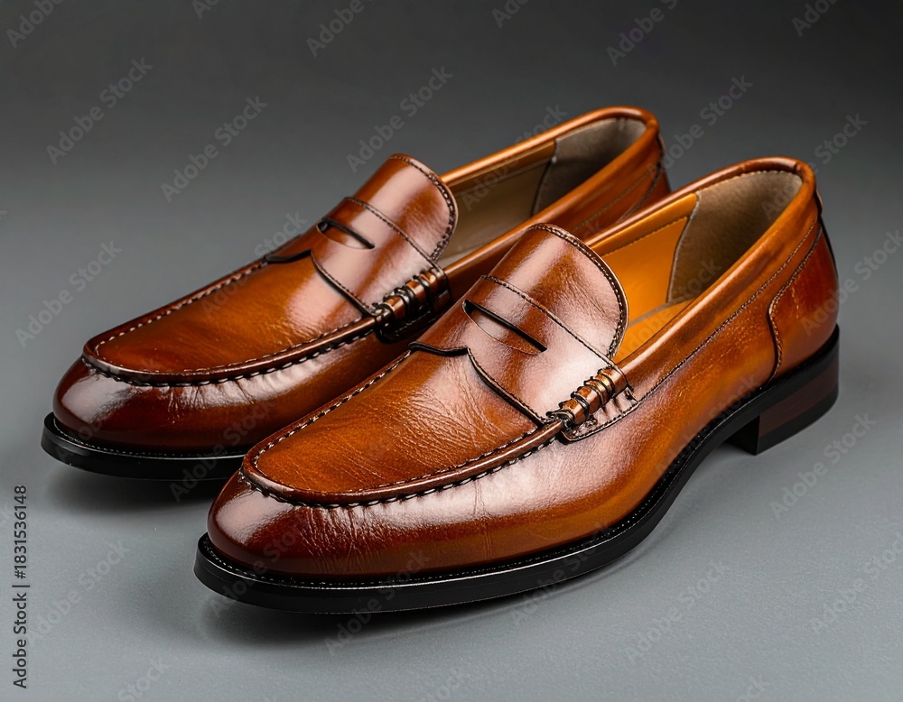 Fototapeta premium Elegant Brown Leather Shoes 