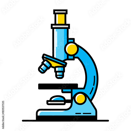 Illustration of a laboratory microscope utilized for scientific research and diagnostics
