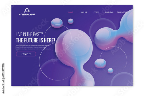 Abstract futuristic background with iridescent liquid blobs and glowing lines representing innovation and technology
