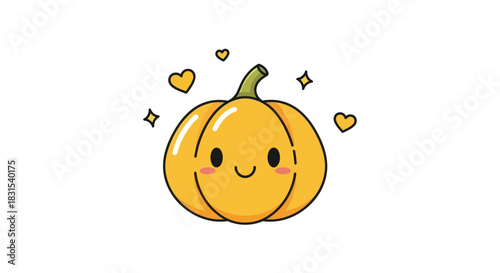 Cartoon jellyfish illustration with a smiling face and tentacles on white background