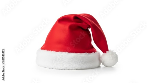 Red Santa Hat Isolated on White Background