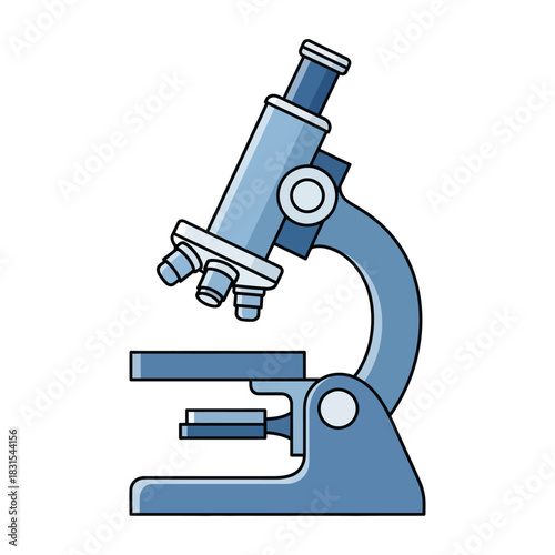 Illustration of a laboratory microscope for scientific analysis and research purposes