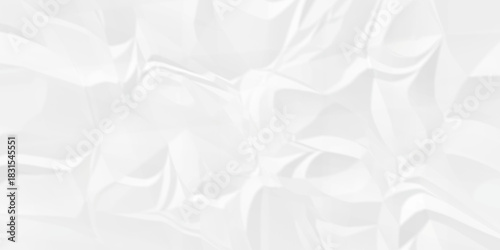 White crease billboard paper rough obsolete wrinkle. Cardboard paper white crumpled satin fabric ripped cloth decoration background	
