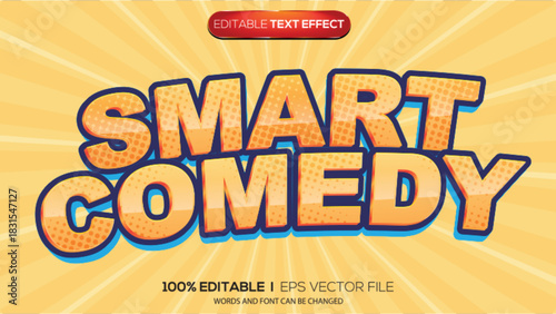 3D text effect smart comedy theme