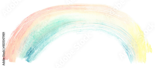 Pastel Watercolor Rainbow Brush Stroke
