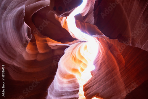 Antelope Canyon offers a breathtaking view with its vibrant rock formations and narrow passageways on Arizonas Indian reservation. The place is a mustvisit for adventure seekers. Popular place in USA.