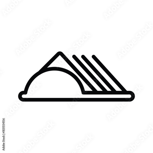 Tissue in table icon