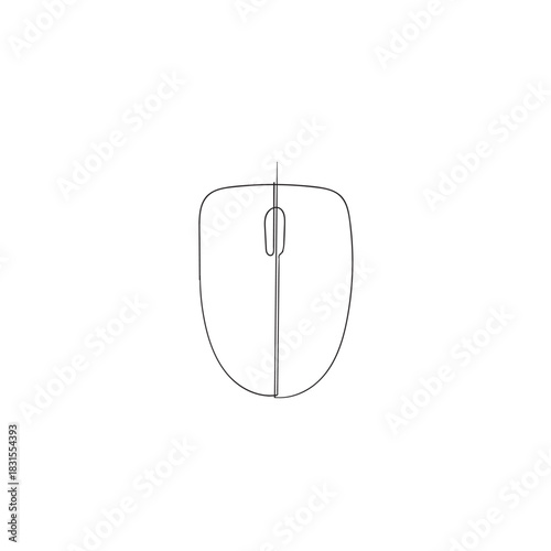 hand drawing doodle computer mouse illustration contour line minimalism symbol