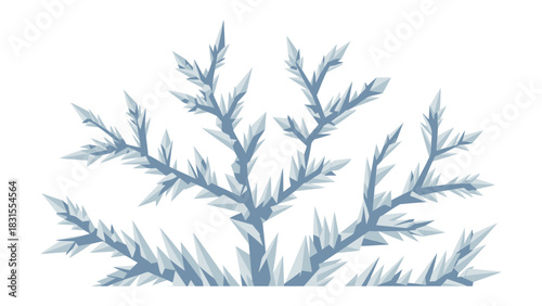 Frozen Branch: An artistic rendering of ice crystals branching out, embodying the serene beauty of a crisp winter scene. 