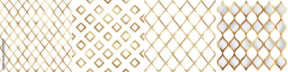 Fototapeta premium Seamless Gold Diamond Pattern Background