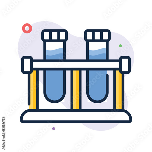 Take your hands on this amazing flat outline style icon of test tubes