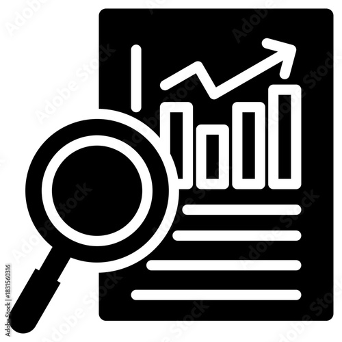 Data analysis icon for gross domestic product (GDP), business, website, application, printing, document, poster design, etc
