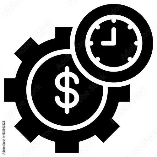 Cost efficiency icon for gross domestic product (GDP), business, website, application, printing, document, poster design, etc