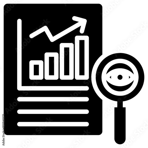 Transparency report icon for gross domestic product (GDP), business, website, application, printing, document, poster design, etc