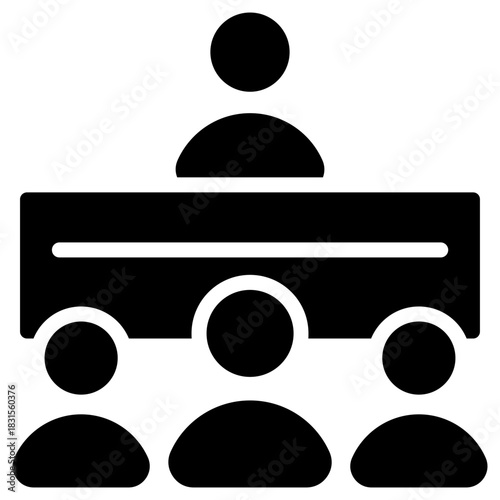 Group meeting icon for gross domestic product (GDP), business, website, application, printing, document, poster design, etc