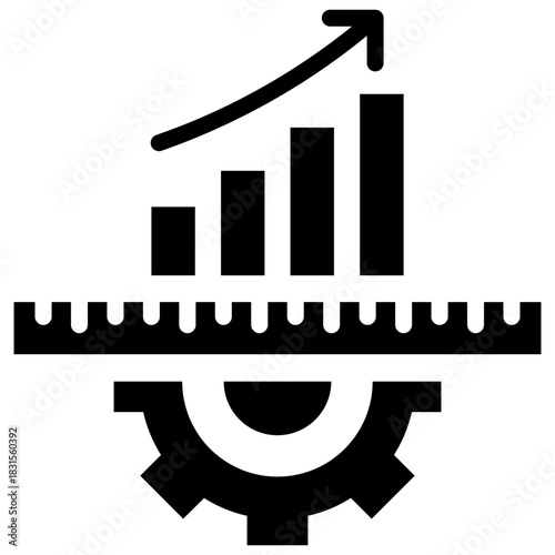 Measurement performance icon for gross domestic product (GDP), business, website, application, printing, document, poster design, etc