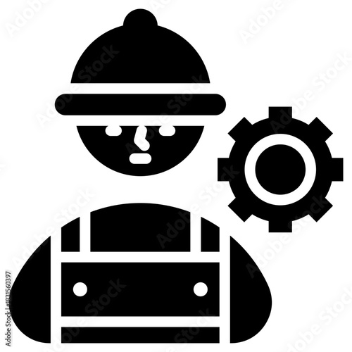 Mechanical icon for gross domestic product (GDP), business, website, application, printing, document, poster design, etc