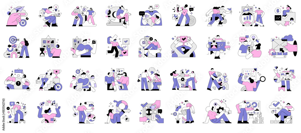 Fototapeta premium Pink Violet 36 Scenes