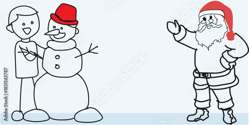 child hugged the snowman tight, its carrot nose and red hat glowing with holiday cheer
