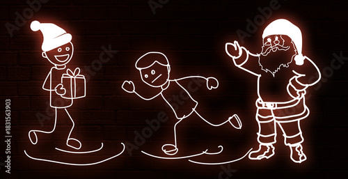 Christmas lights shimmered like stars, casting magic across rooftops and hearts alike