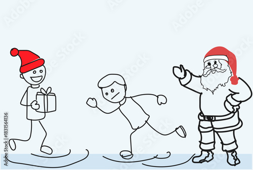 Santa waved with a twinkle in his eye, bringing joy to every child he passed