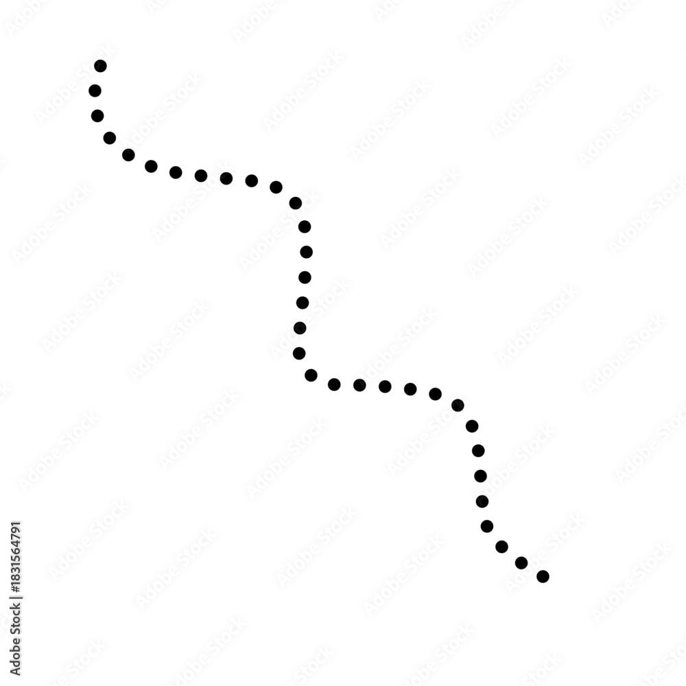 Naklejka premium Simple bee trail line 