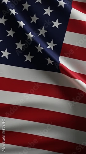 American Flag Waving in the Breeze - A Symbol of Freedom and Patriotism.