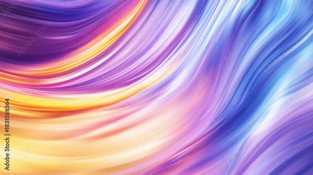 Fototapeta premium Abstract colorful flowing background in purple, pink, yellow, and blue tones