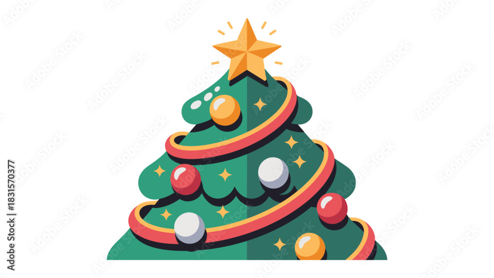 custom made wallpaper toronto digitalFestive Christmas Tree Decoration: A vibrantly decorated Christmas tree, adorned with shimmering ornaments and a shining star, bringing holiday cheer.