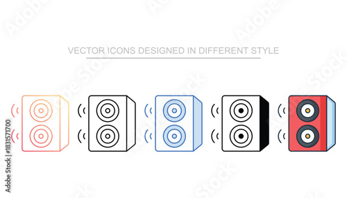 Party Speaker icon set vector stock with white background
