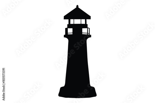 Lighthouse silhouette vector,  Lighthouse icon vector