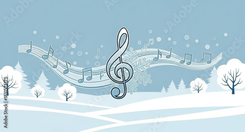 treble clef in the winter