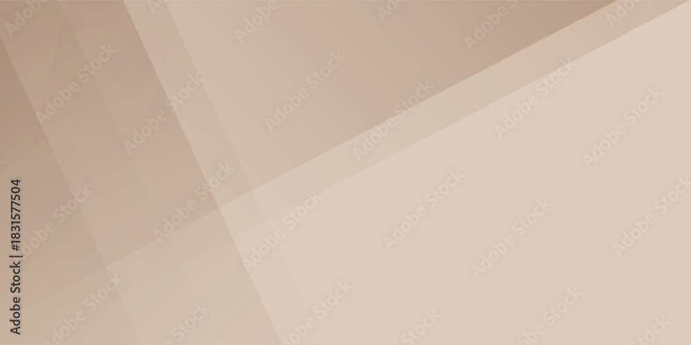 Fototapeta premium Abstract background with overlapping diagonal beige and light brown geometric planes creating a soft, modern design.
