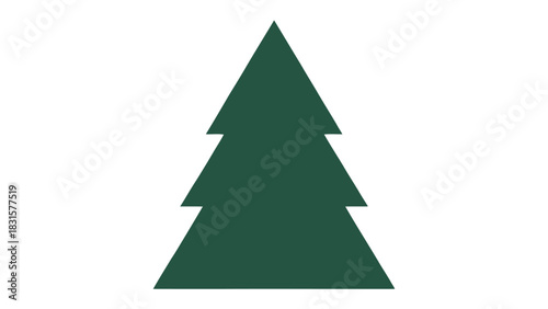 Evergreen Icon: A minimalist representation of a majestic evergreen tree, a symbol of growth, resilience, and the enduring beauty of nature.