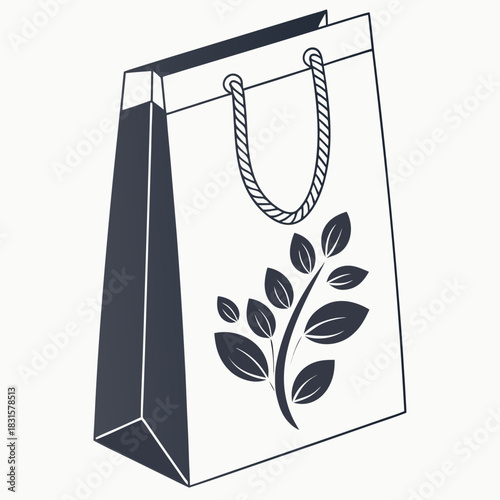Eco-friendly shopping bag illustration