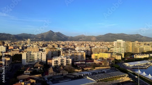 Palermo Harbour at Sunset in the Morning