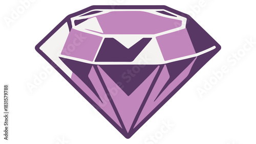 purple diamond vector simple illustration 