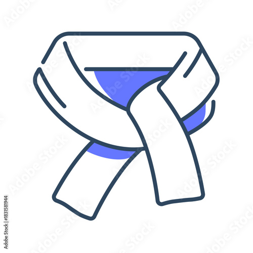 Scarf icon. winter, warm, knit, wool, clothing, accessory, cozy, fashion, cold, wrap. Vector Icon Illustration