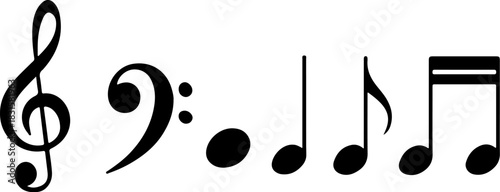 Music Notes and Symbols Vector Illustration